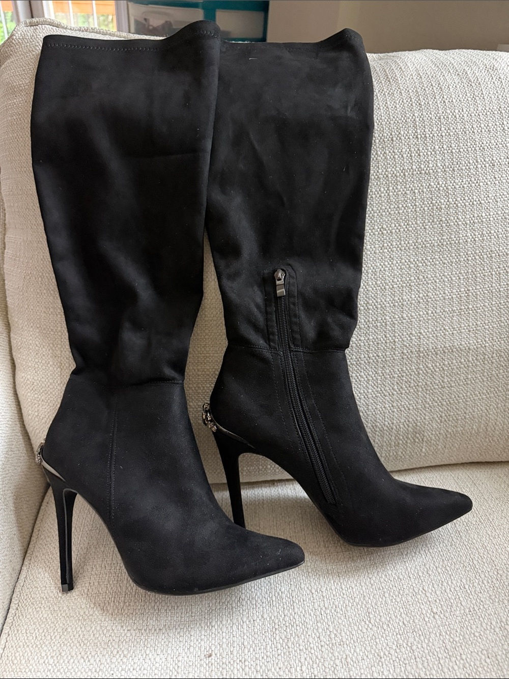 Olivia Miller Black Over-the-Knee Stiletto Boots